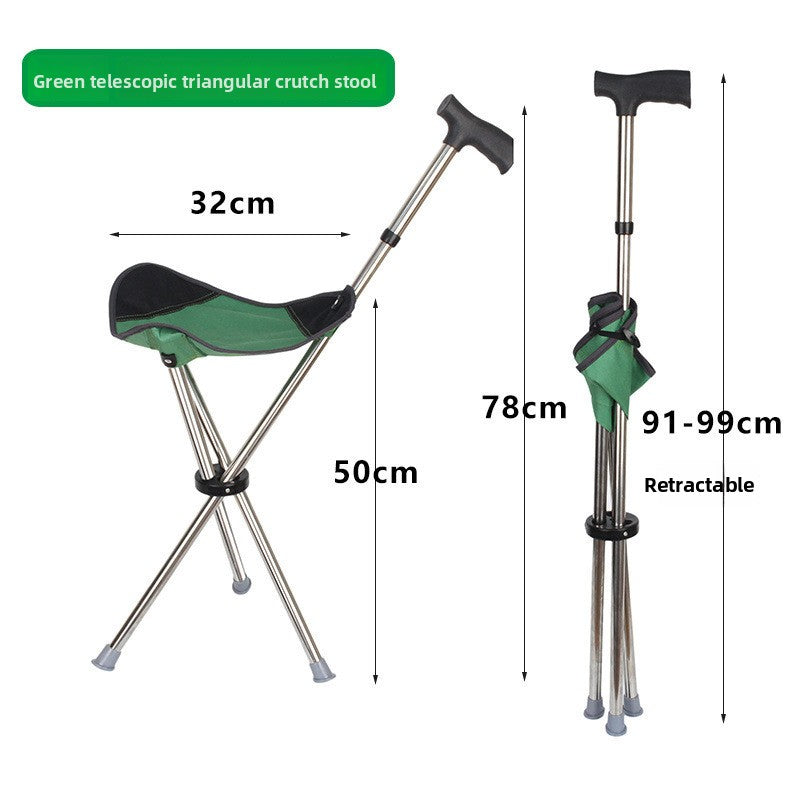 Foldable Walking Cane Stool
