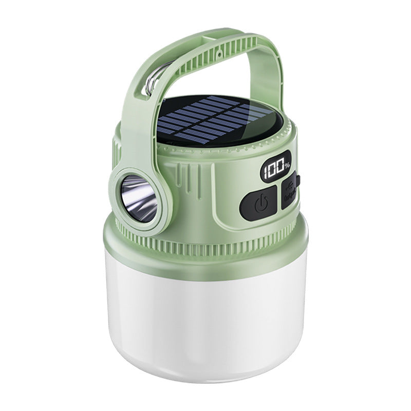Solar Camping Lantern with Digital Battery Display