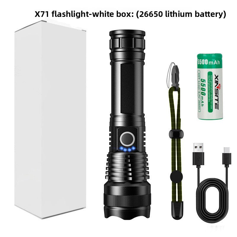 20W Long-Range Rechargeable Emergency Flashlight