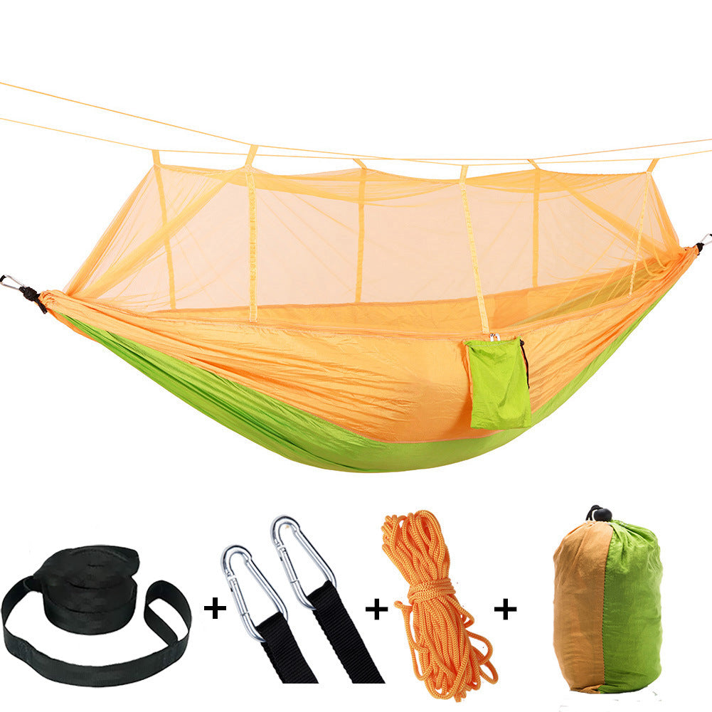Camping Hammock with Integrated Mosquito Net