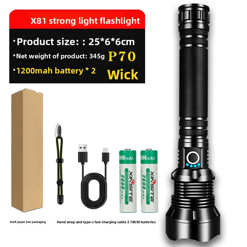 20W Long-Range Rechargeable Emergency Flashlight