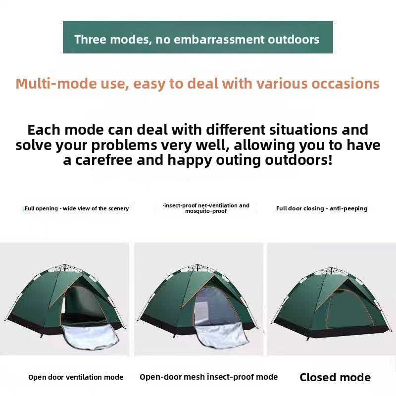 Automatic Pop-Up Camping Tent, 2–4 Person