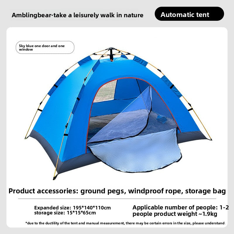 Automatic Pop-Up Camping Tent, 2–4 Person