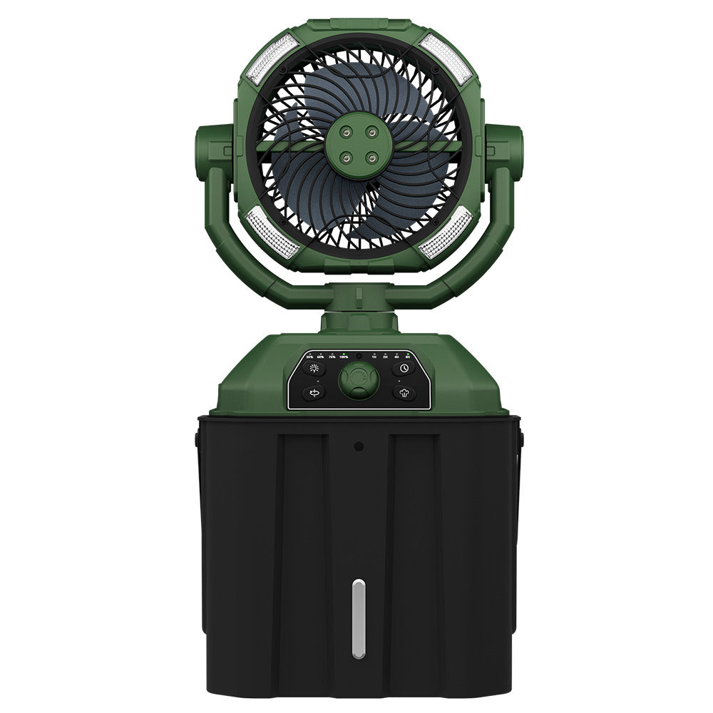 USB Camping Fan with Mist Spray & LED Light