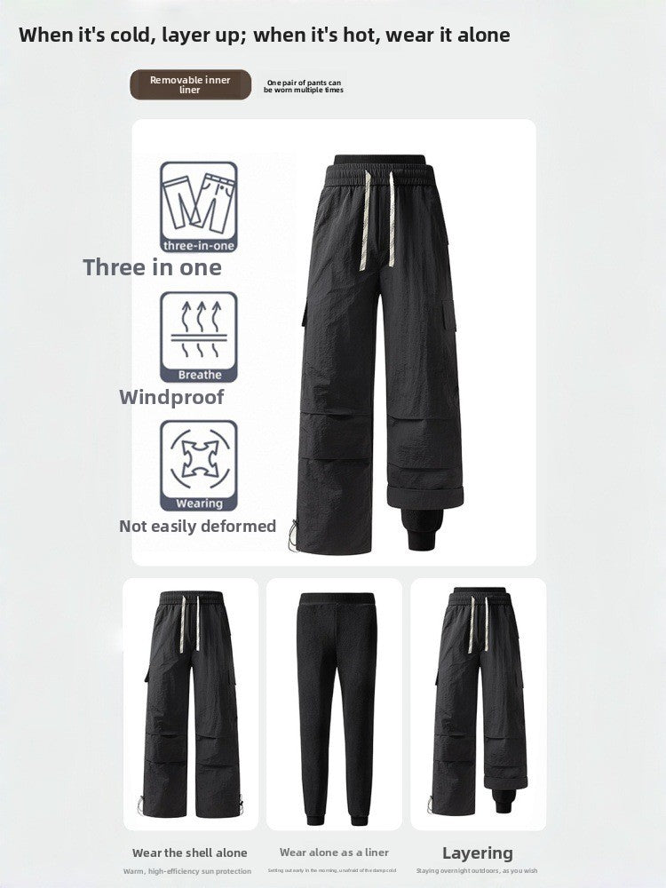 3-in-1 Waterproof Outdoor Pants with Removable Liner