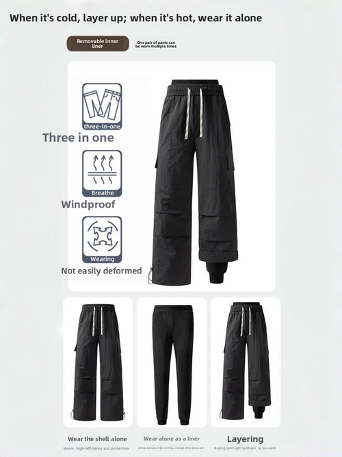 3-in-1 Waterproof Outdoor Pants with Removable Liner