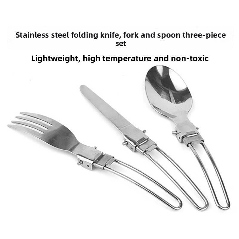 Portable Camp Cookware Set with Folding Stove