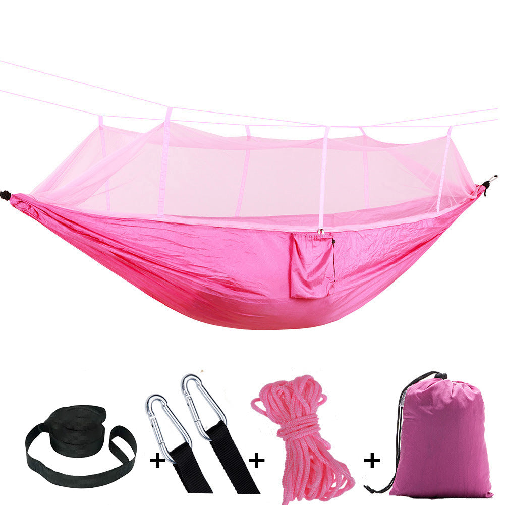 Camping Hammock with Integrated Mosquito Net