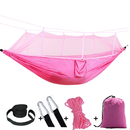 Camping Hammock with Integrated Mosquito Net