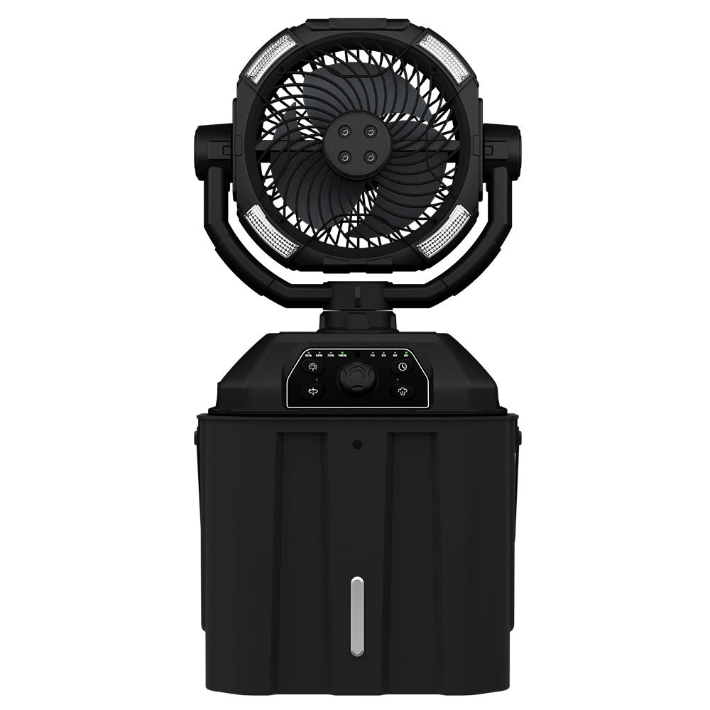 USB Camping Fan with Mist Spray & LED Light