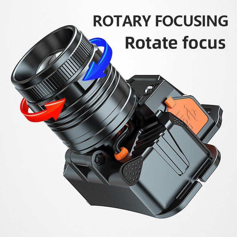 Waterproof LED Headlamp with Zoom Focus