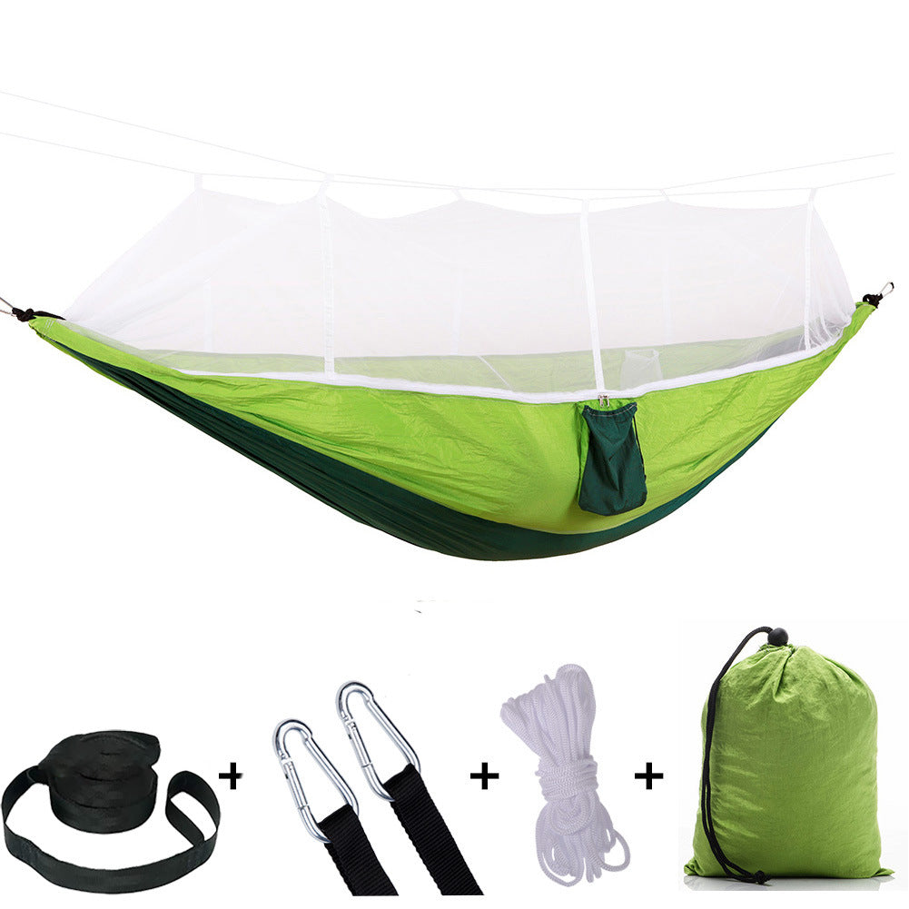 Camping Hammock with Integrated Mosquito Net