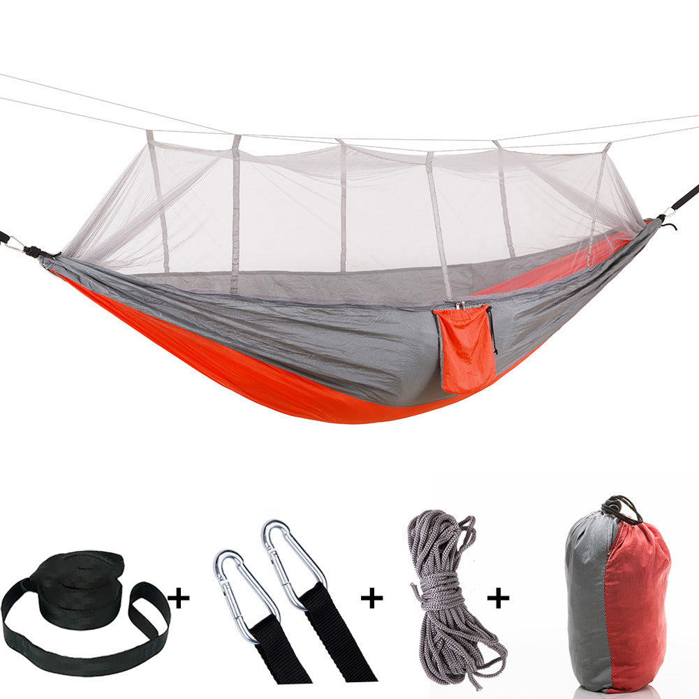 Camping Hammock with Integrated Mosquito Net