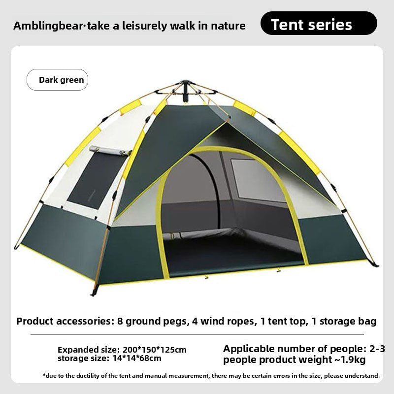 Automatic Pop-Up Camping Tent, 2–4 Person