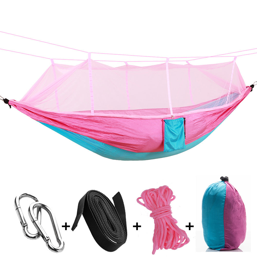 Camping Hammock with Integrated Mosquito Net