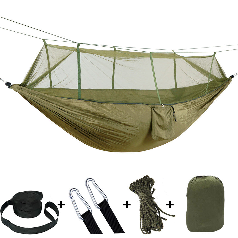 Camping Hammock with Integrated Mosquito Net