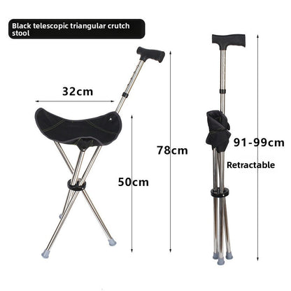 Foldable Walking Cane Stool