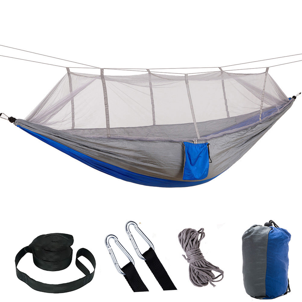 Camping Hammock with Integrated Mosquito Net