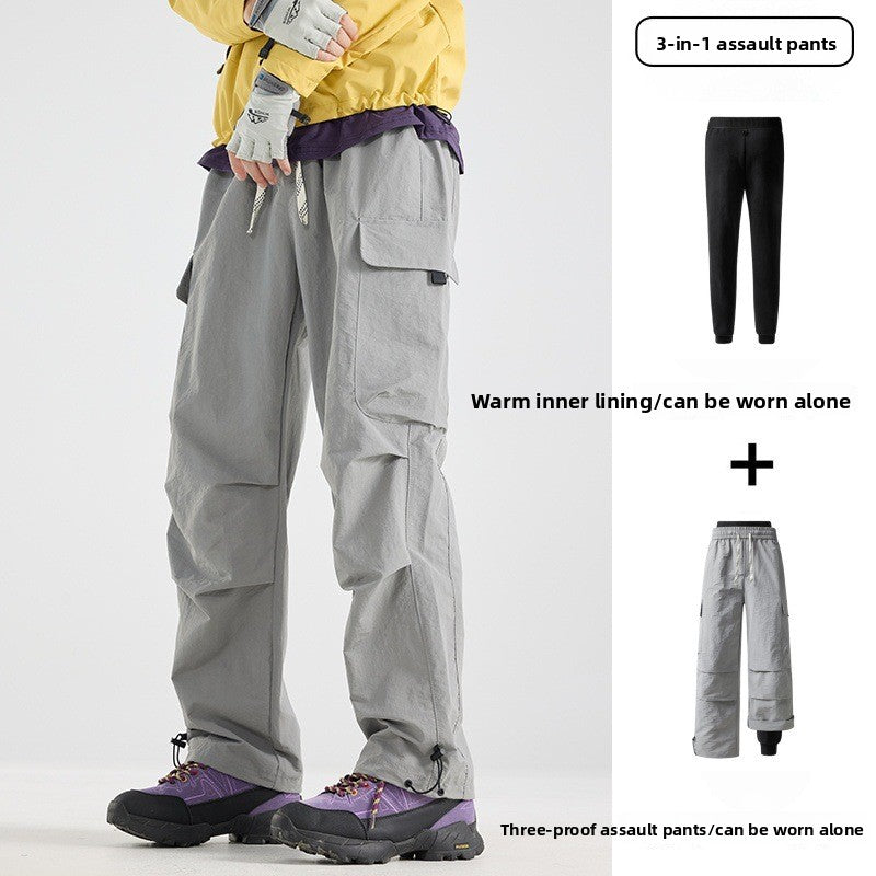 3-in-1 Waterproof Outdoor Pants with Removable Liner