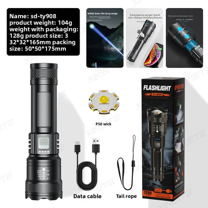 20W Long-Range Rechargeable Emergency Flashlight