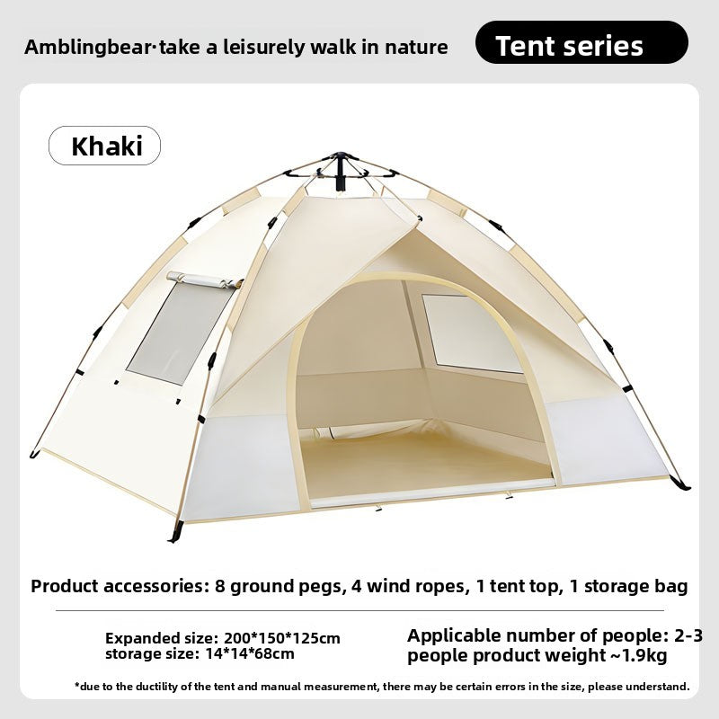 Automatic Pop-Up Camping Tent, 2–4 Person