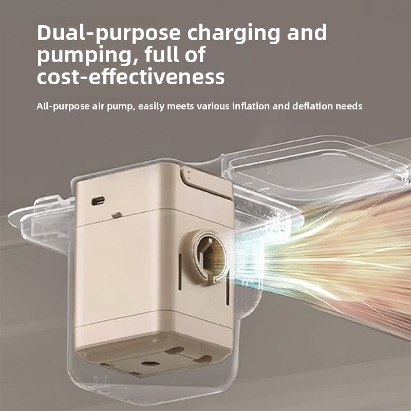 Cordless Electric Air Pump with Camping Light