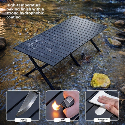 Portable Folding Camp Table, Carbon Steel | Forged Expedition