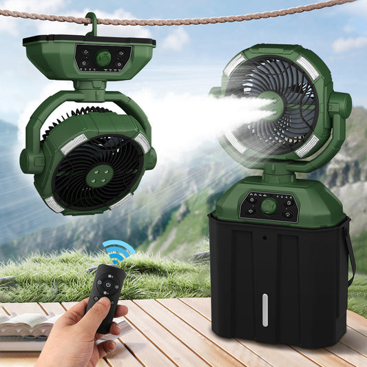 USB Camping Fan with Mist Spray & LED Light | Forged Expedition