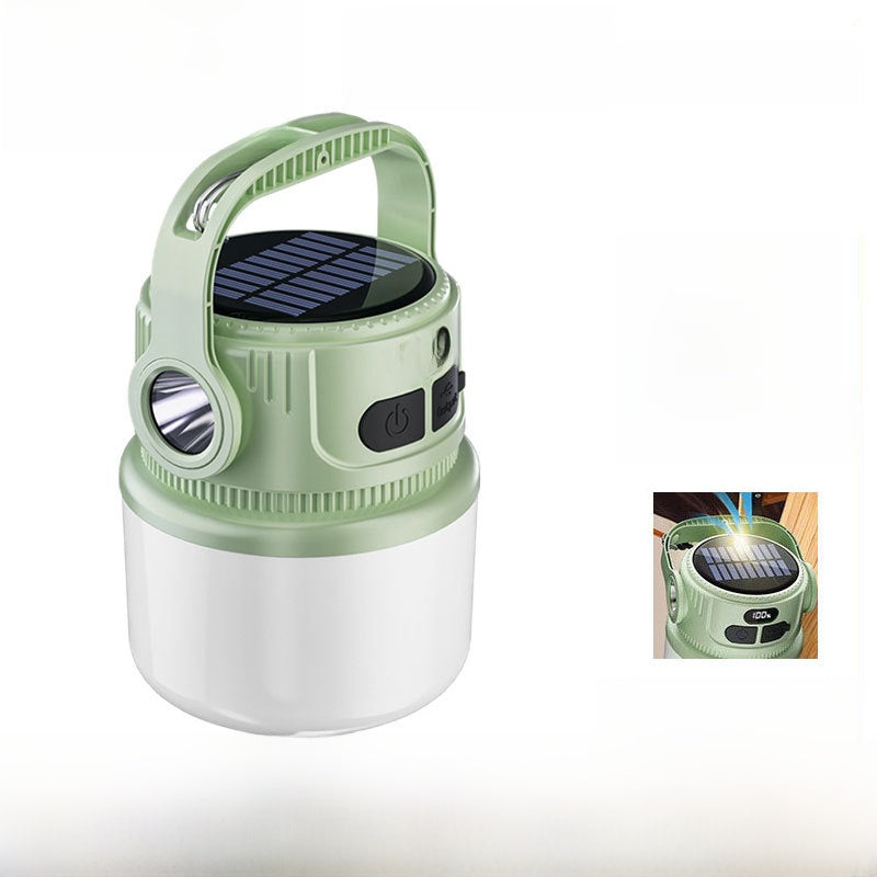 Solar Camping Lantern with Digital Battery Display