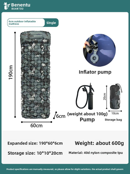 Inflatable Camping Sleeping Mat, TPU