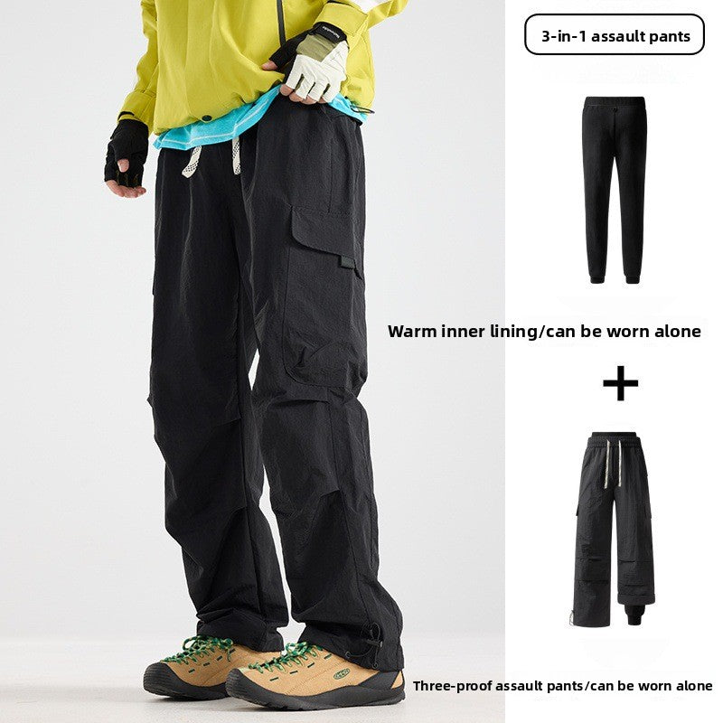3-in-1 Waterproof Outdoor Pants with Removable Liner