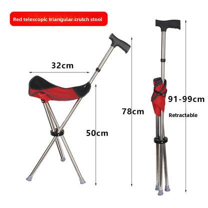 Foldable Walking Cane Stool