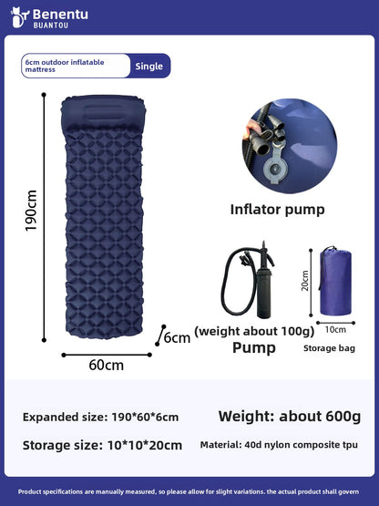 Inflatable Camping Sleeping Mat, TPU