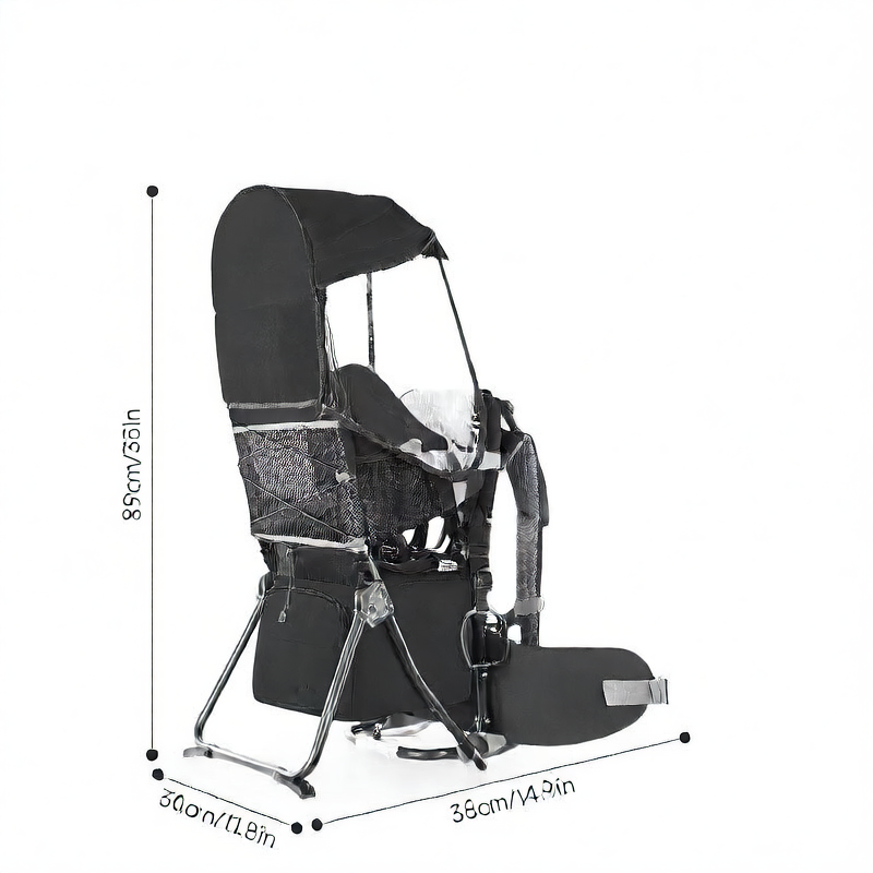 Adjustable Baby Carrier Hiking Backpack with Foldable Frame