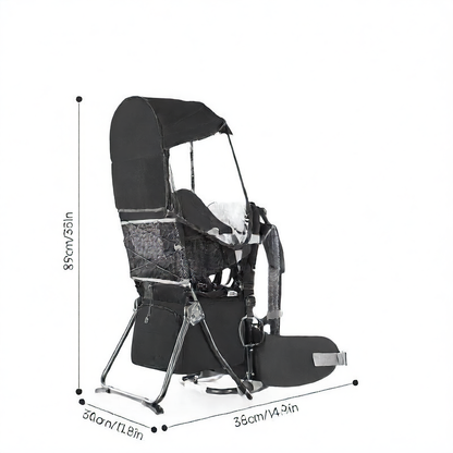 Adjustable Baby Carrier Hiking Backpack with Foldable Frame