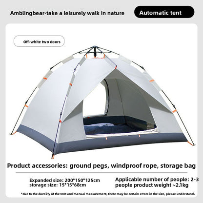 Automatic Pop-Up Camping Tent, 2–4 Person