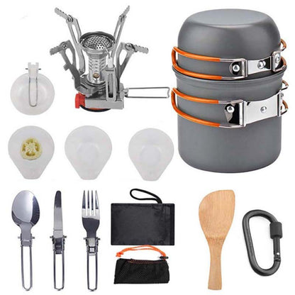 Portable Camp Cookware Set with Folding Stove | Forged Expedition