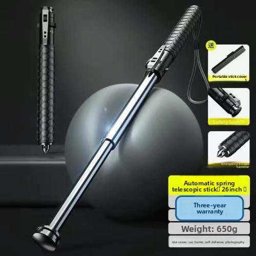 Spring-Loaded Alloy Steel Trekking Pole
