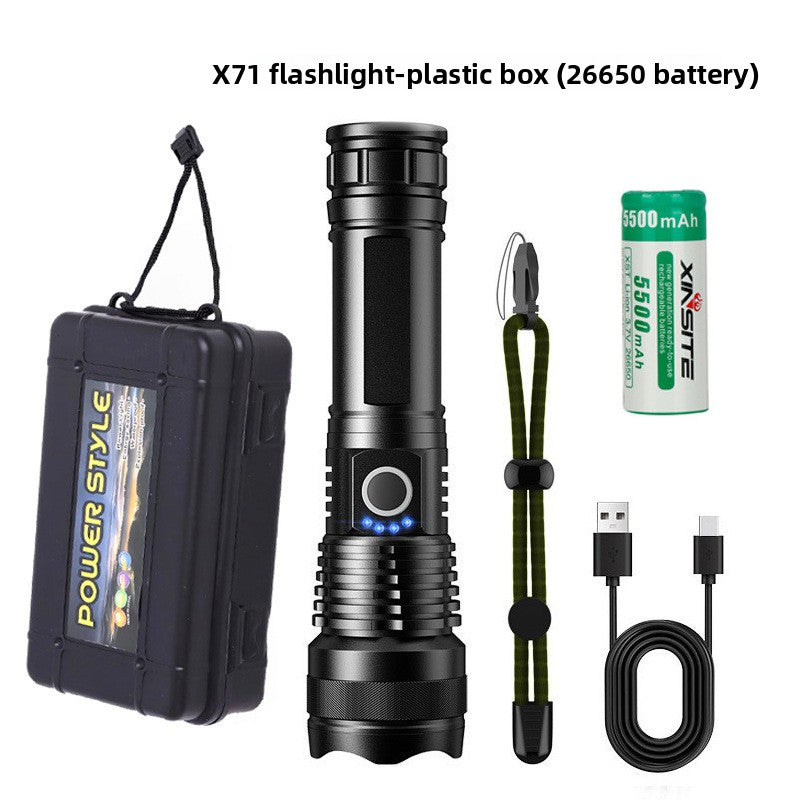 20W Long-Range Rechargeable Emergency Flashlight
