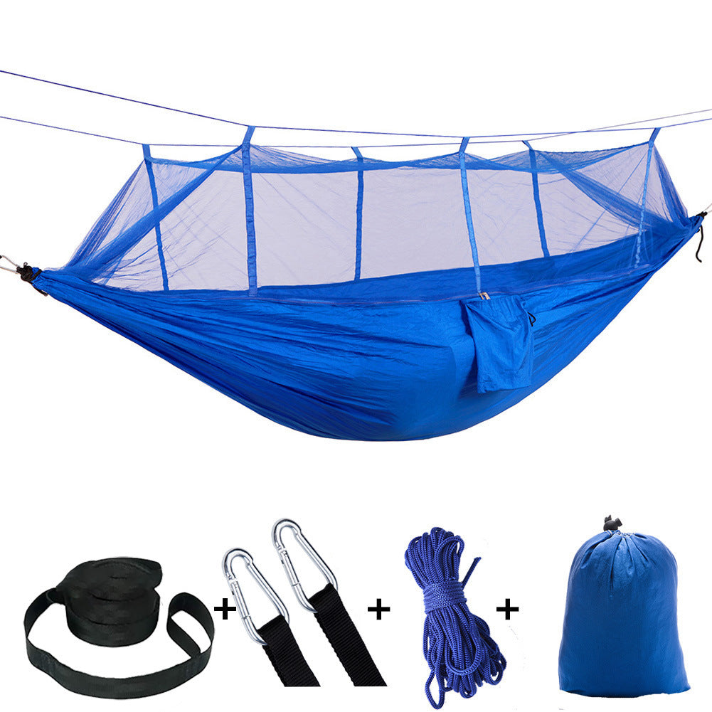 Camping Hammock with Integrated Mosquito Net