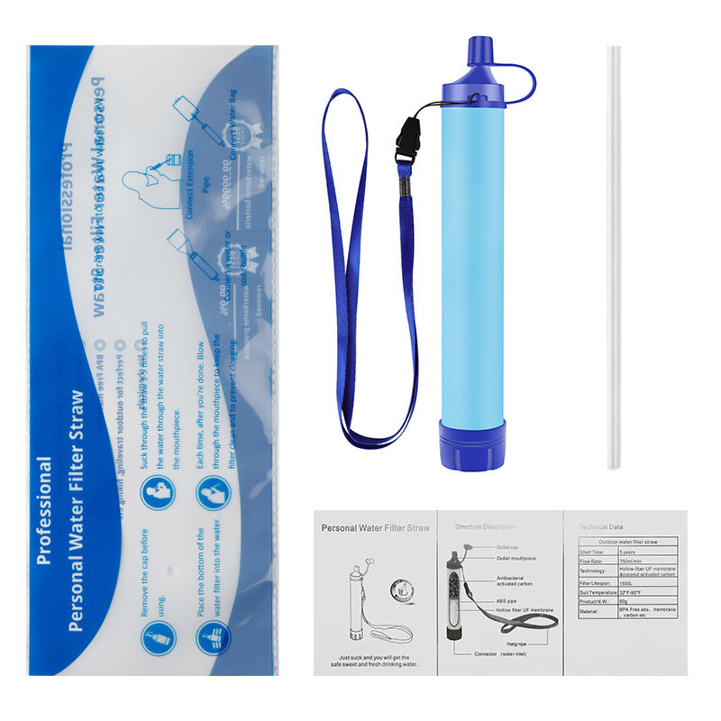 Portable Water Filter Straw for Outdoor Survival