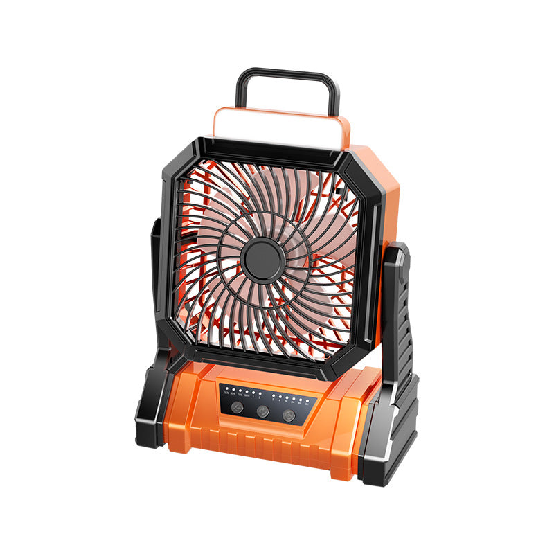 USB Rechargeable Camping Fan with LED Light