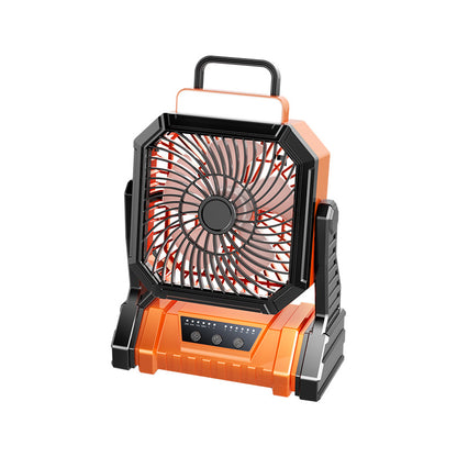 USB Rechargeable Camping Fan with LED Light