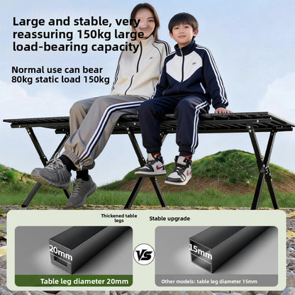 Portable Folding Camp Table, Carbon Steel