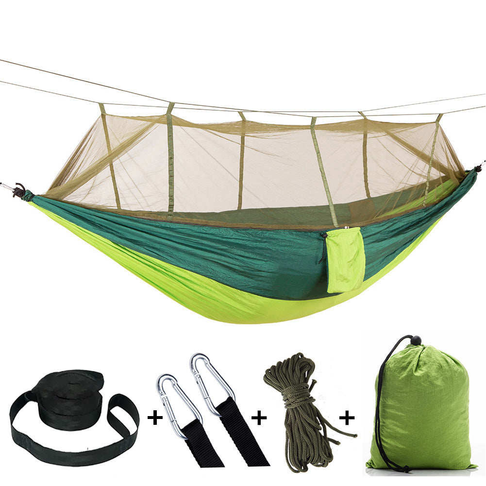 Camping Hammock with Integrated Mosquito Net