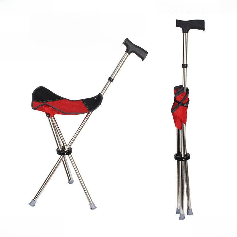 Foldable Walking Cane Stool