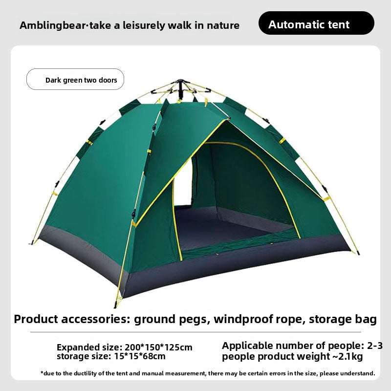 Automatic Pop-Up Camping Tent, 2–4 Person