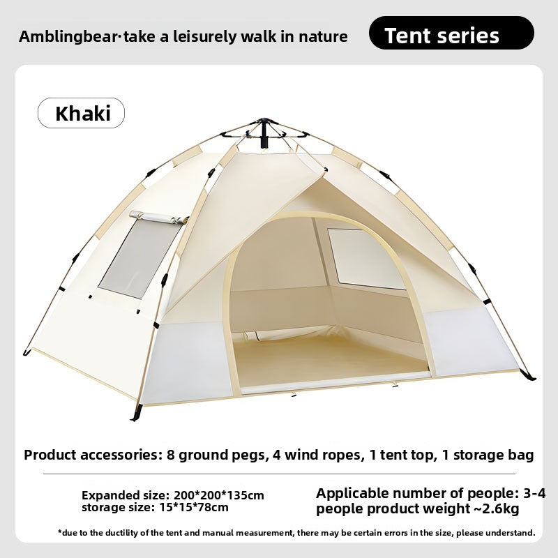 Automatic Pop-Up Camping Tent, 2–4 Person