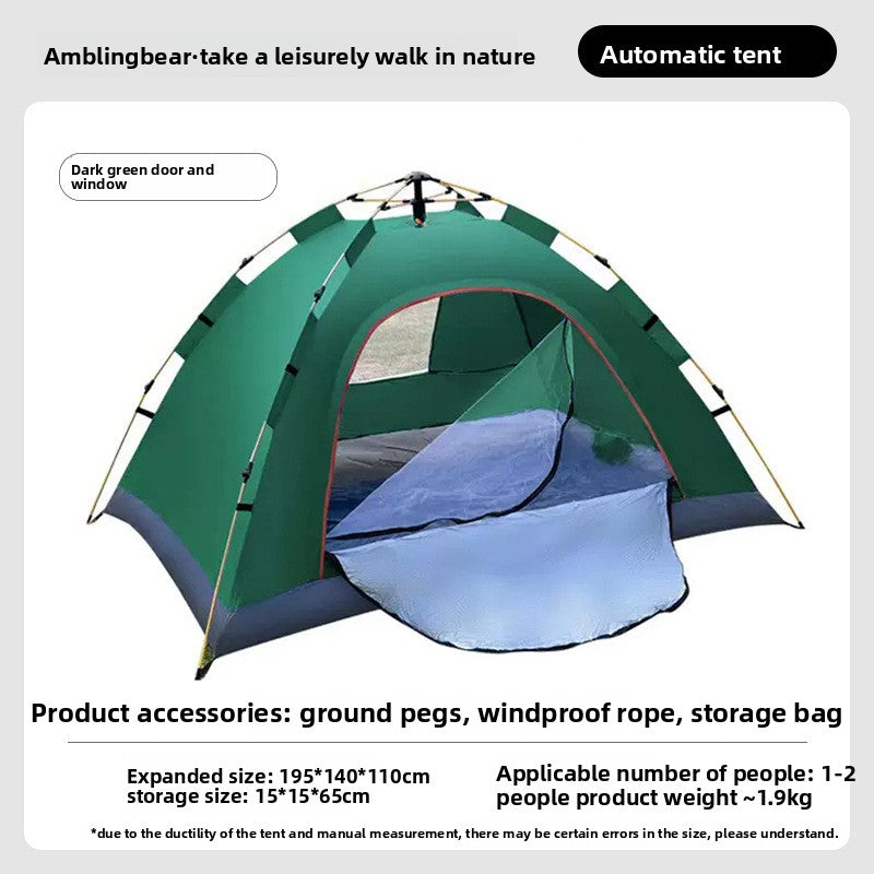 Automatic Pop-Up Camping Tent, 2–4 Person